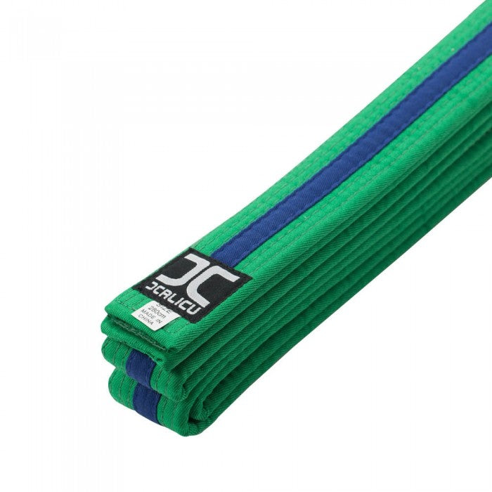 JC Green Belt with Blue Stripe